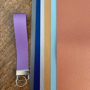Faux Leather Key Ring